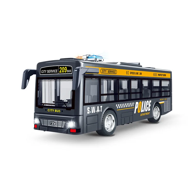 Zabawki dla dzieci: autobus miejski z napędem inercyjnym, światłami i muzyką, kreatywny plastikowy autobus do przesuwania, gra planszowa, prezent urodzinowy dla chłopca.