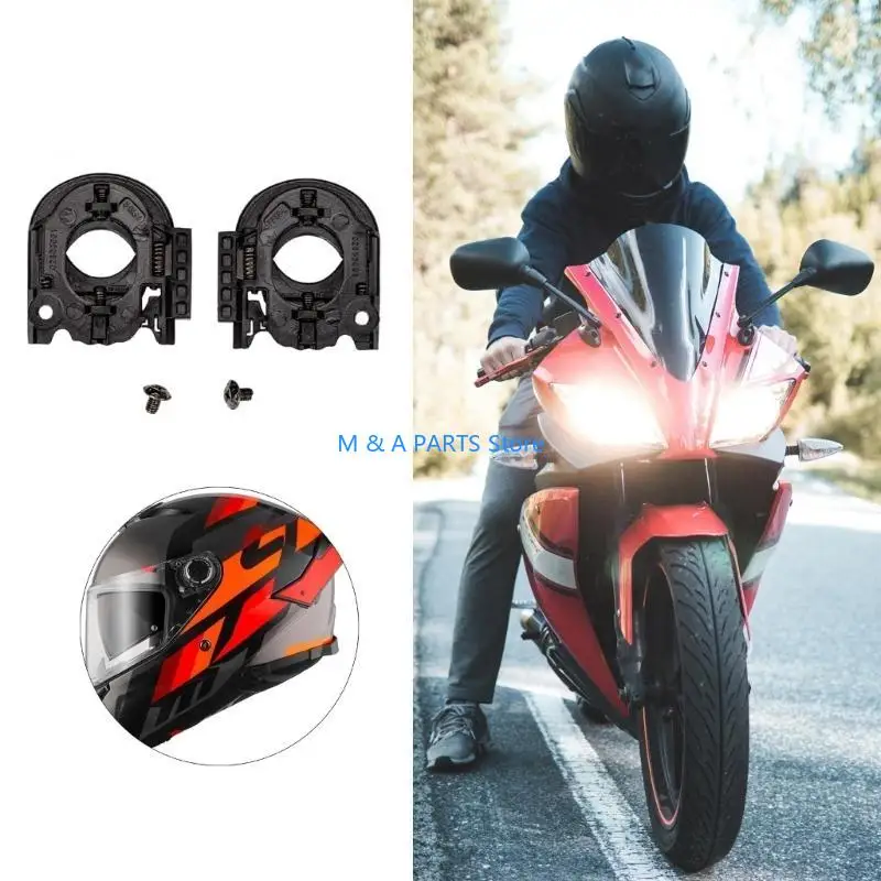 U1JF 1Pair Motorbike Helmets Visors Base Plate LensHolder For Helmets Lens Fixing Base