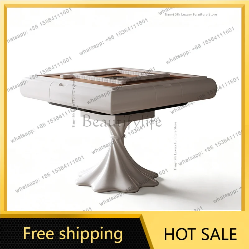Italian Minimalist Mahjong Table Nordic High-end Automatic Electric Mahjong Machine Integrated Dining Table Home Furniture FYMT
