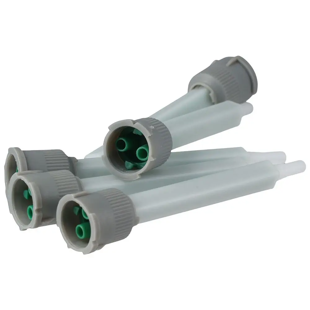 Plástico Epóxi Mistura Bico Ponta Resina Estática Mixer Tubos Misturadores Pistola Adesiva Proporção 1:1 20 Pcs