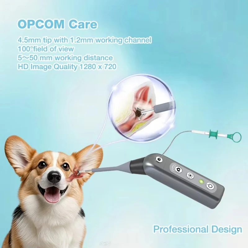 

New Professional Pet Handheld ENT Adjustable Endoscope for Cats and Dogs Health Check Tools