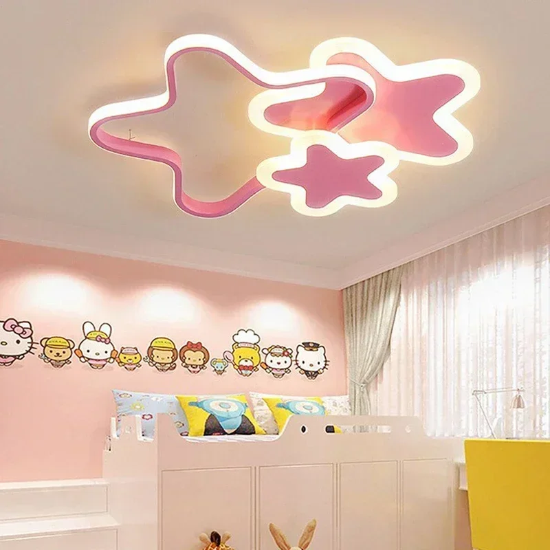 NEW Modern LED Ceiling Light for Children Girls' Rooms Bedrooms Study Rooms Heart-shaped Lights for Children's Room Decoration