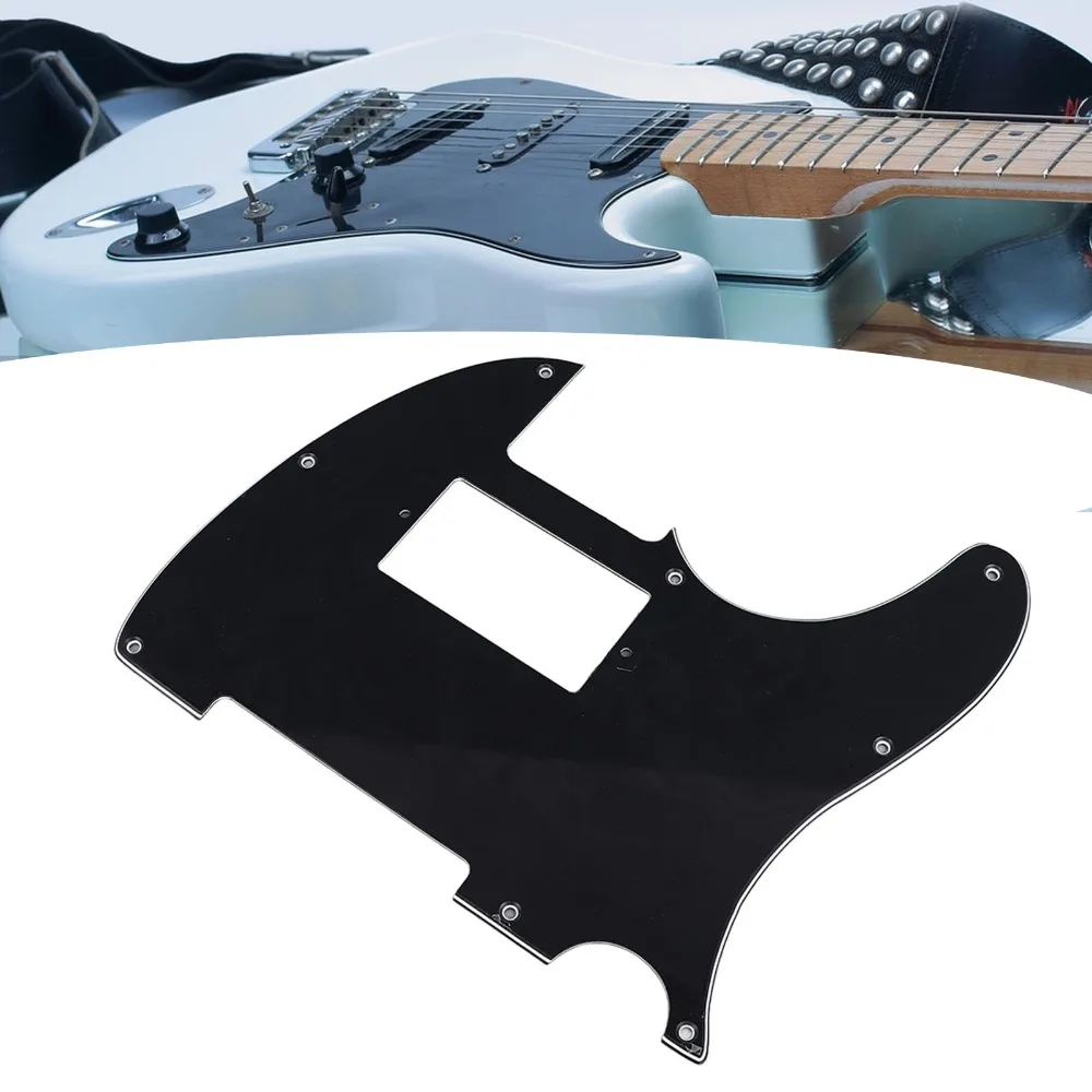 Plastic Material Guitar Pickguard 3 Ply Black Color For Tele Style Pickguard 8 Hole For FD TL Guitar Guard
