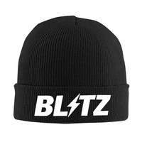 BLITZ lightning bold text design Men Women Unisex Knitted Hat Beanie Pullover Cap Winter Thermal Warm Christmas Outdoor Cycling