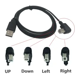 USB 2.0 A Male to USB B Male Type B BM Up&Down&Right & Left Angle Printer scanner 90 degree cable 150cm BM Angled Cable