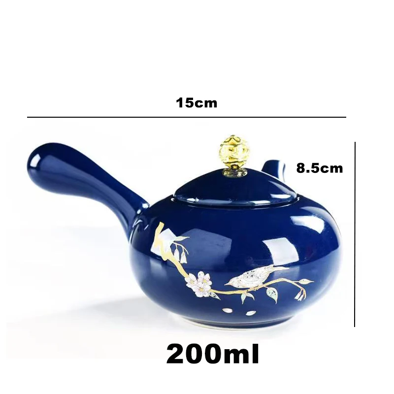 High Quality Noble Blue Porcelain Teapot Pot for Tea Kettle Chinese Tea Set and Coffee Teaware Teapots Puer Cup Mug Service Clay