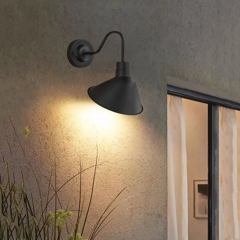 American Retro Industrial  Iron Wall Lamp Personality Restaurant Coffee Shop Barber Shop Aisle Corridor Bedroom Bedside Lighting
