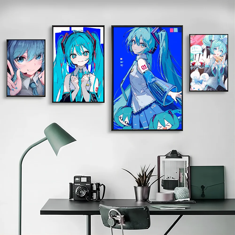 1PC Hatsune Miku Poster Paper Print Home Living Room Bedroom Entrance Bar Restaurant Cafe Art Painting Decoration