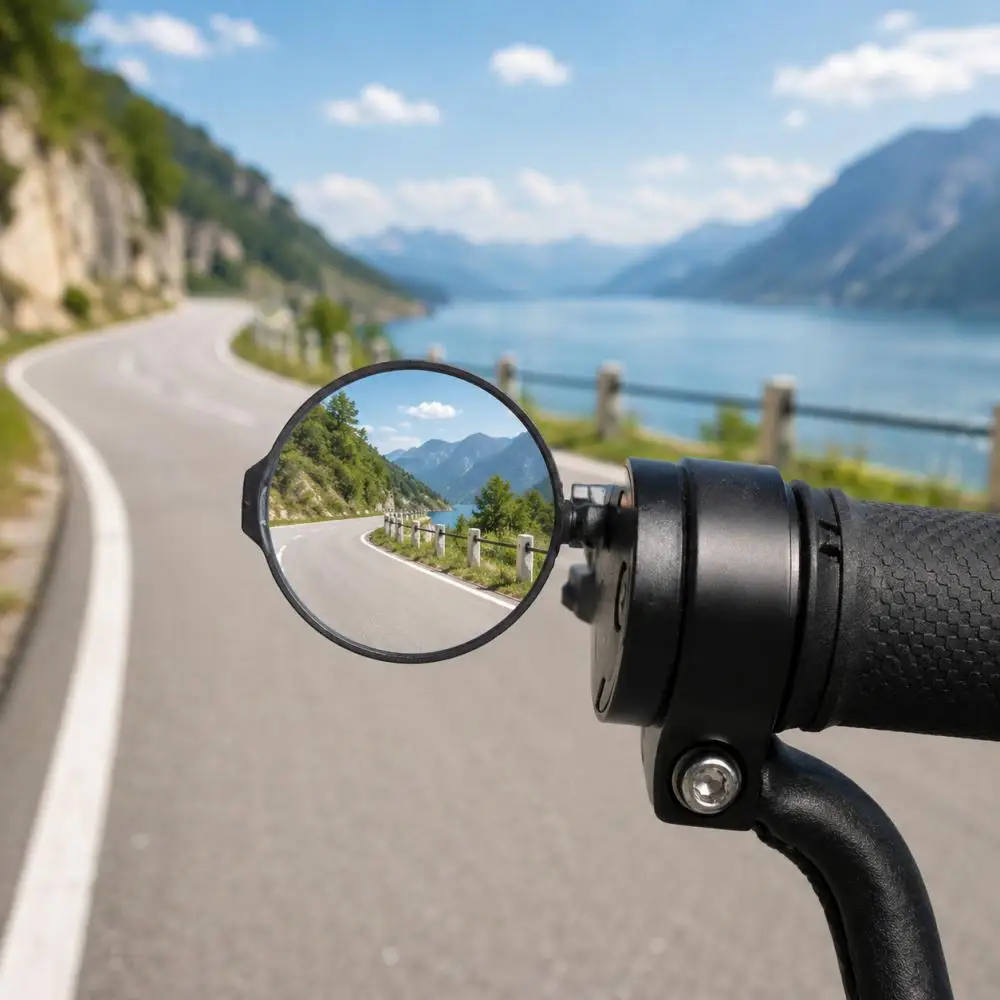 Fahrradlenker Endspiegel Fahrrad Rückspiegel HD Spiegel 360° ° Drehen Sie konvexe MTB Rennrad Lenker Spiegel Fahrradzubehör – Detail 9