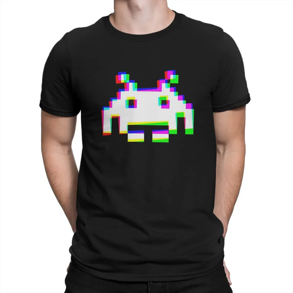 bad Space Invaders Game T Shirt Punk O-Neck TShirt Polyester Tops