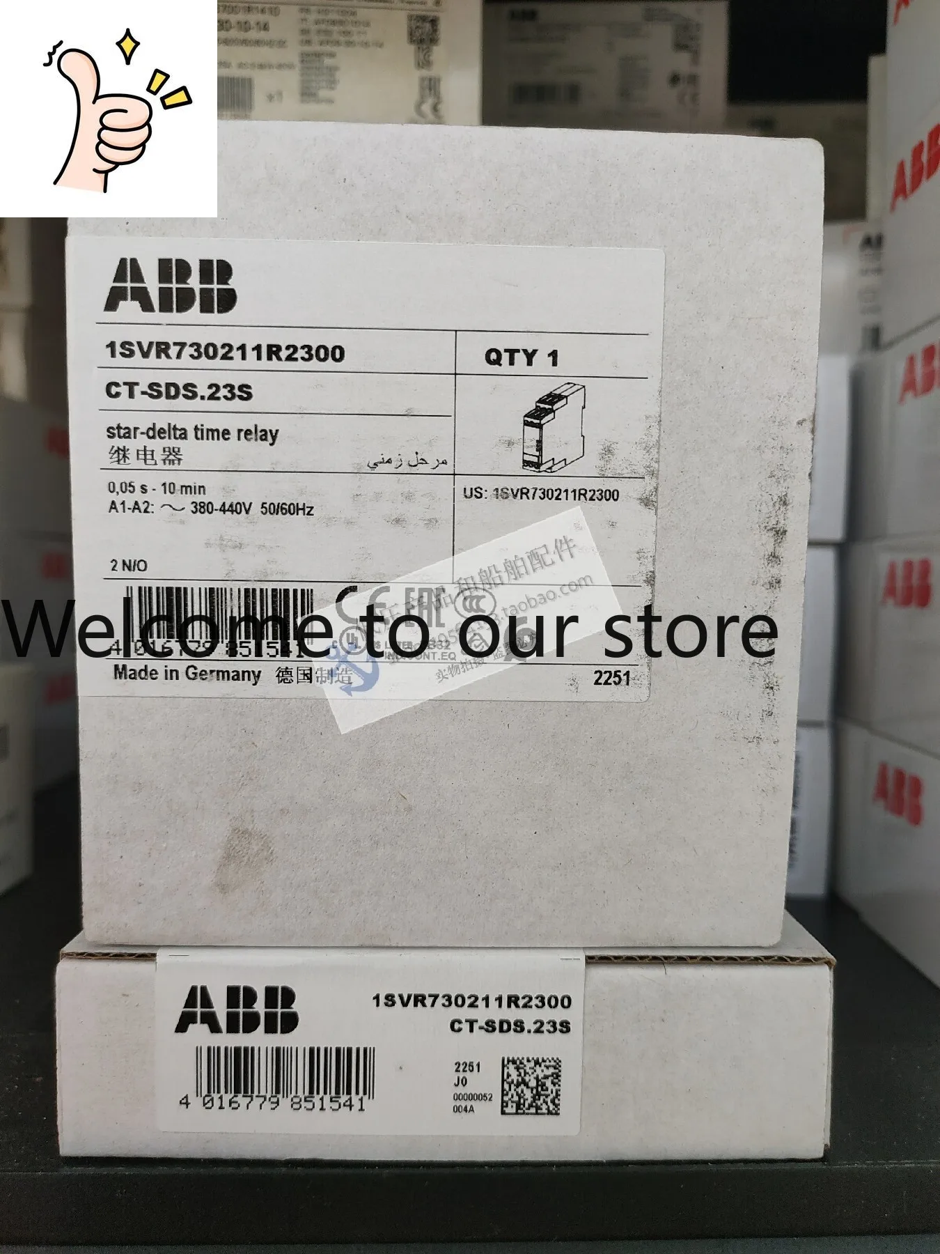 Nuevo Relé de Tiempo Electrónico Original ABB Star Triangle CT-SDS.23S 380-440VAC, 2 C/O