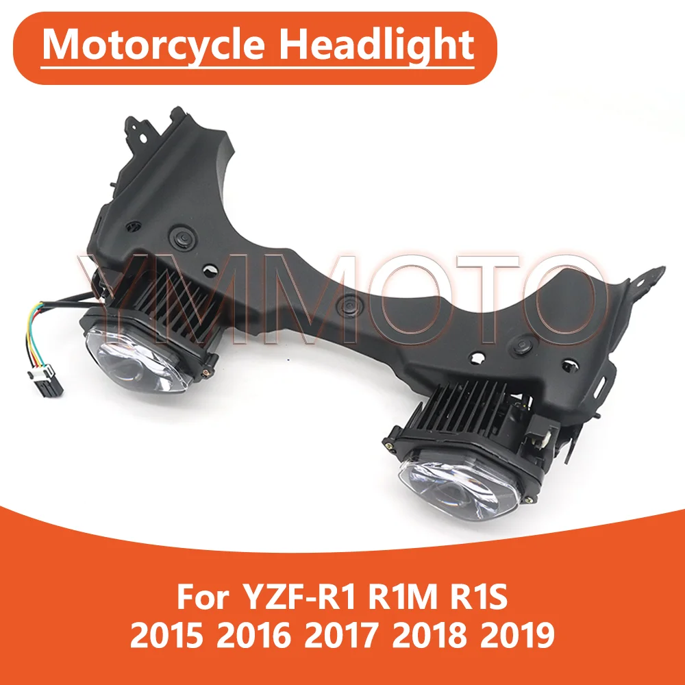 For Yamaha YZFR1 YZFR1M YZFR1S 2015-2019 Motorcycle Front YZF R1 S M Headlight Head Light Lamp Headlamp Assembly