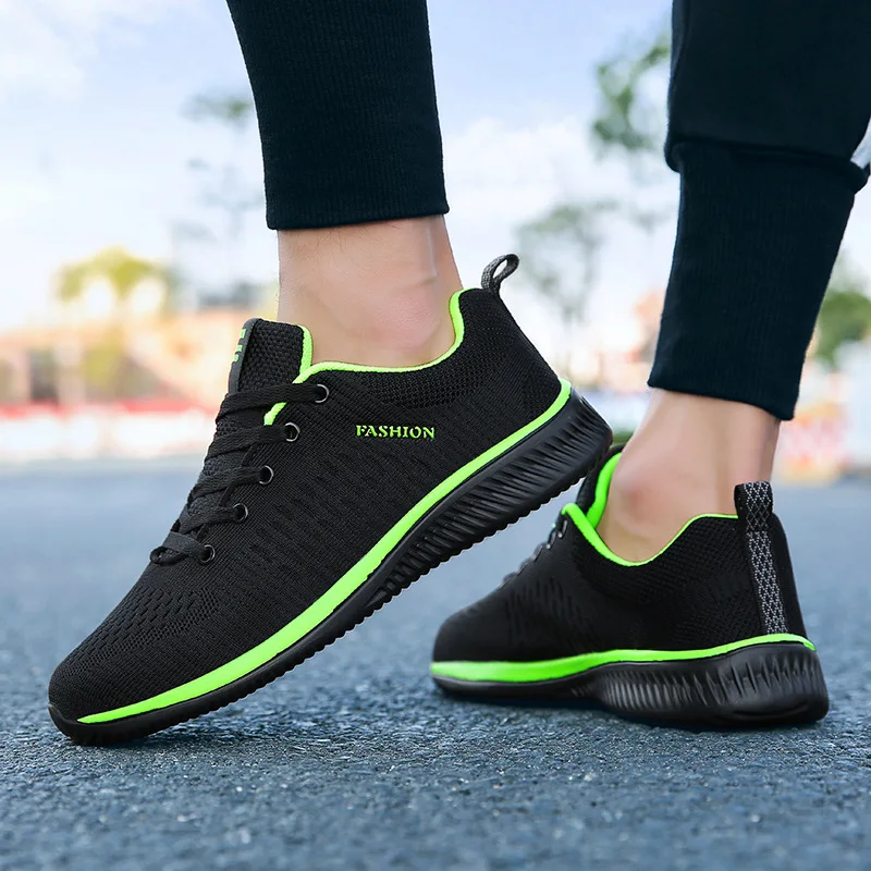 

Men Running Walking Knit Shoe Casual Sneakers Breathable Sports Running Athletic Gym Lightweight Outdoor Women Shoes Size38-48