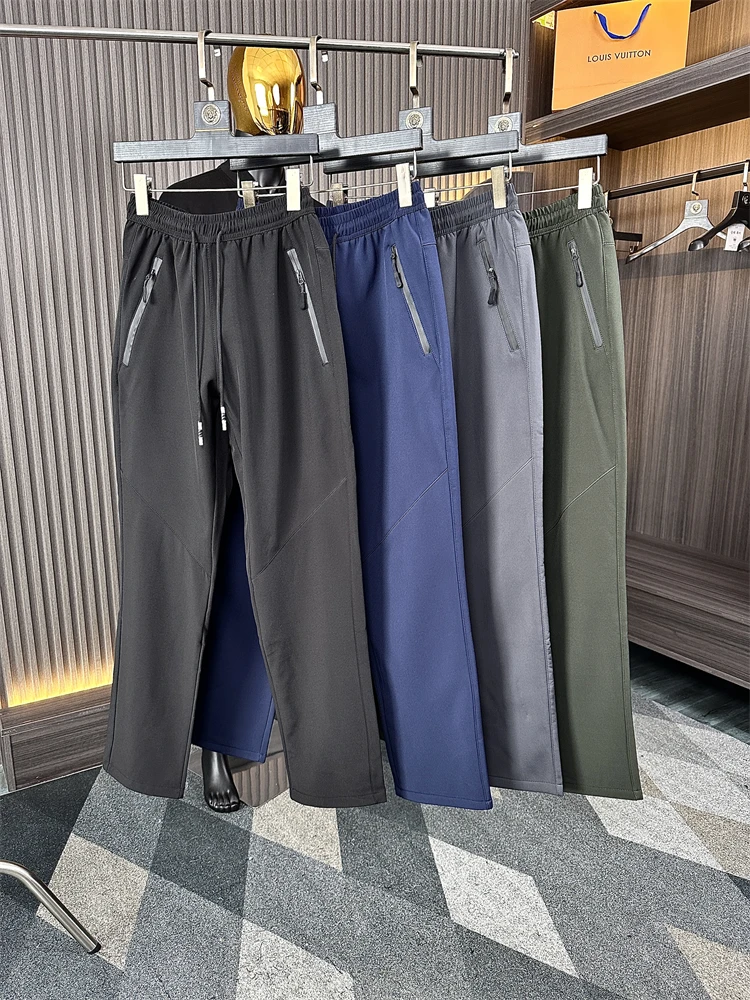 

Warm Not Puffy Fce Lined Outdoor Casual Pants Men's Color Autumn Winter Long Trousers Faionable Urban Sle