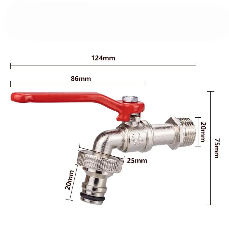 1Pcs Balcony Outdoor Faucet Garden Accessories Industrial And Home Irrigation Zinc Alloy Garden Bibcocks