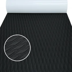 Diamond Lines EVA Foam Boat Decking Sheet Mat for Kayak Self-adhesive Flooring Pads Fishin Marine Yacht Traction Grip Pad Grey