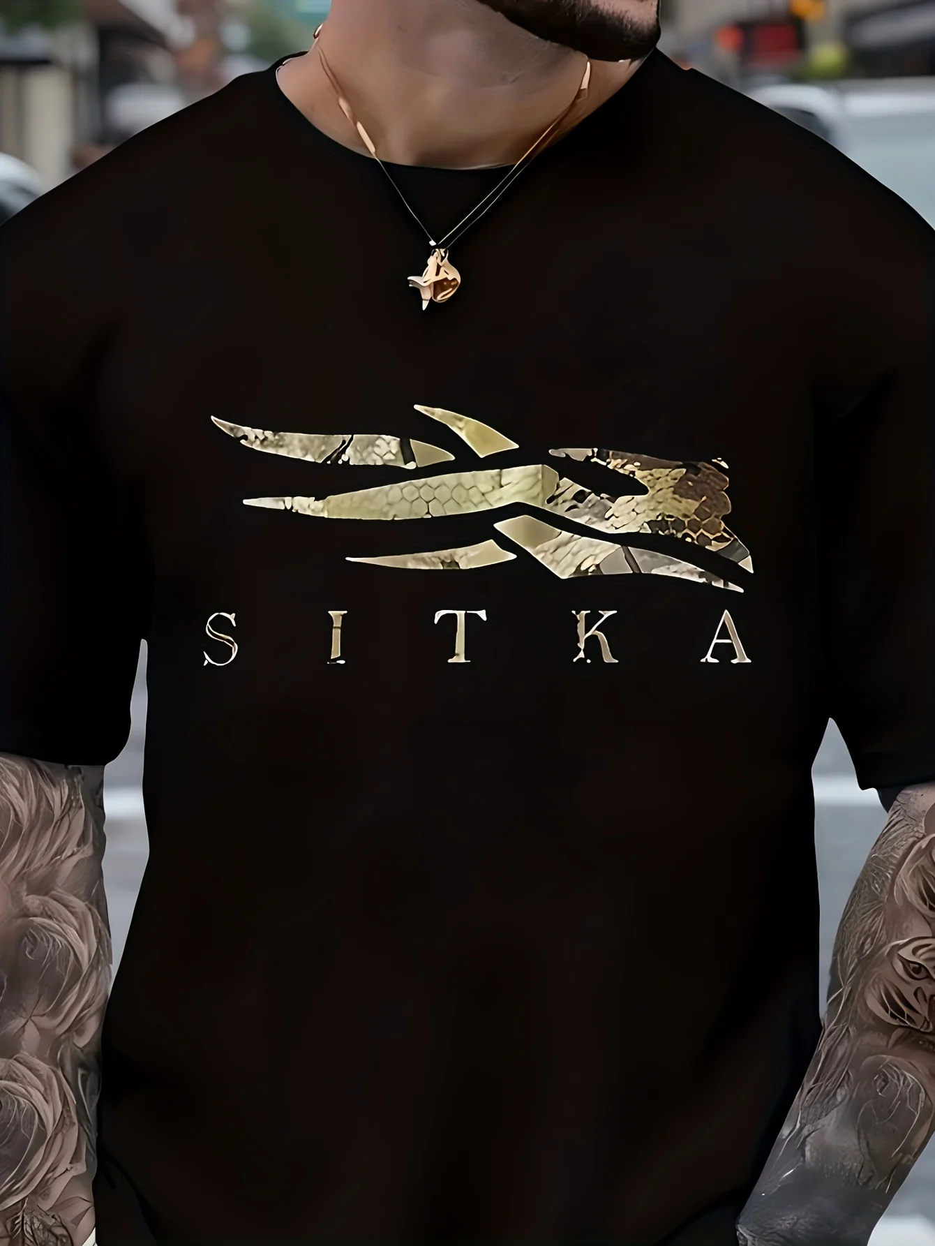 

Мужская футболка из хлопка премиум-класса Sitka 100, дышащая, эластичная, комфортная