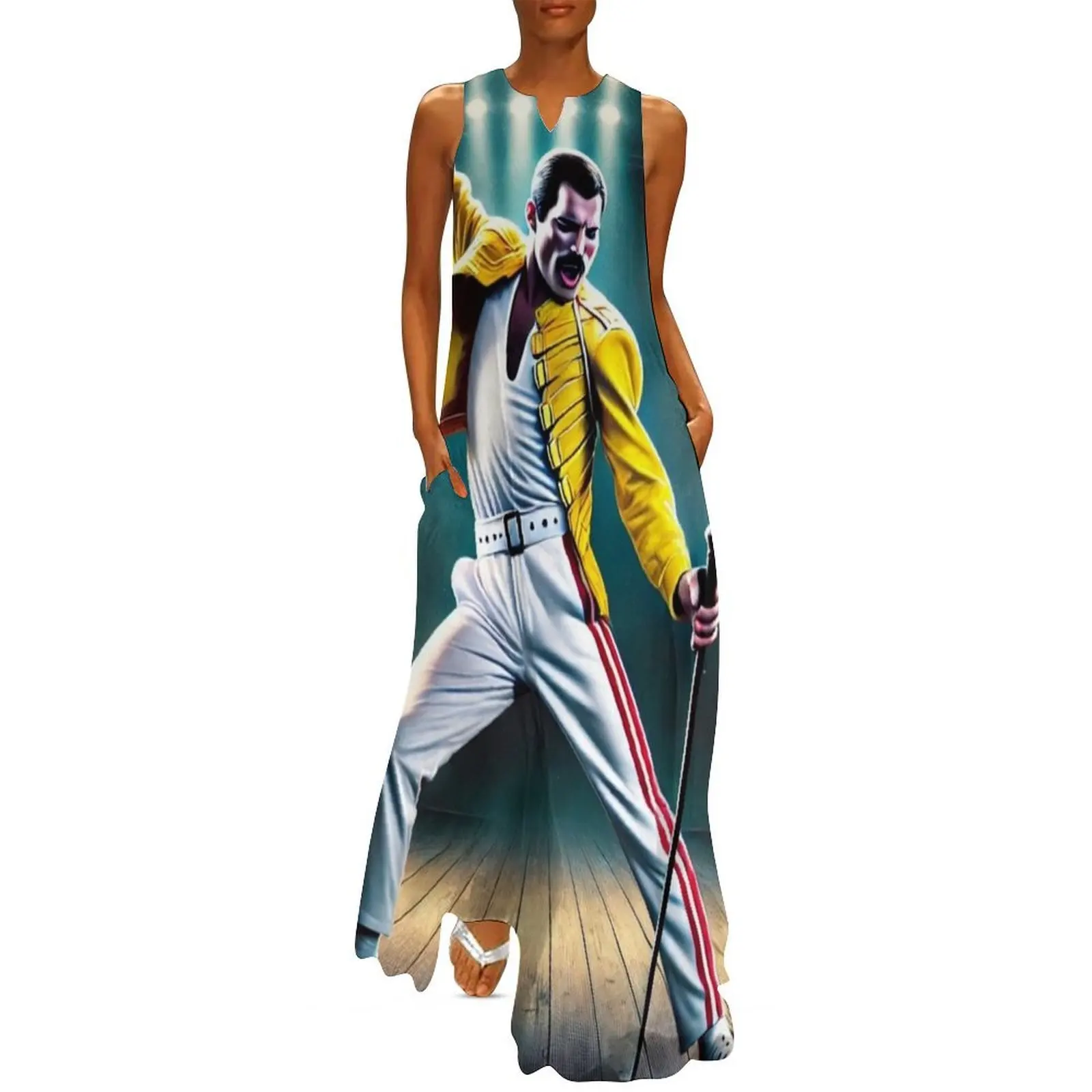 

Fred Mercury Long Dress summer woman dress 2025 Casual dresses Woman's evening dress women summer