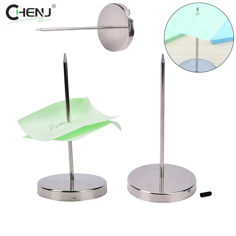 Protable Praktische Roestvrijstalen Rechte Staaf Papier Memo Houder Spike Stick Voor Factuur Bon Keuken Accessoires
