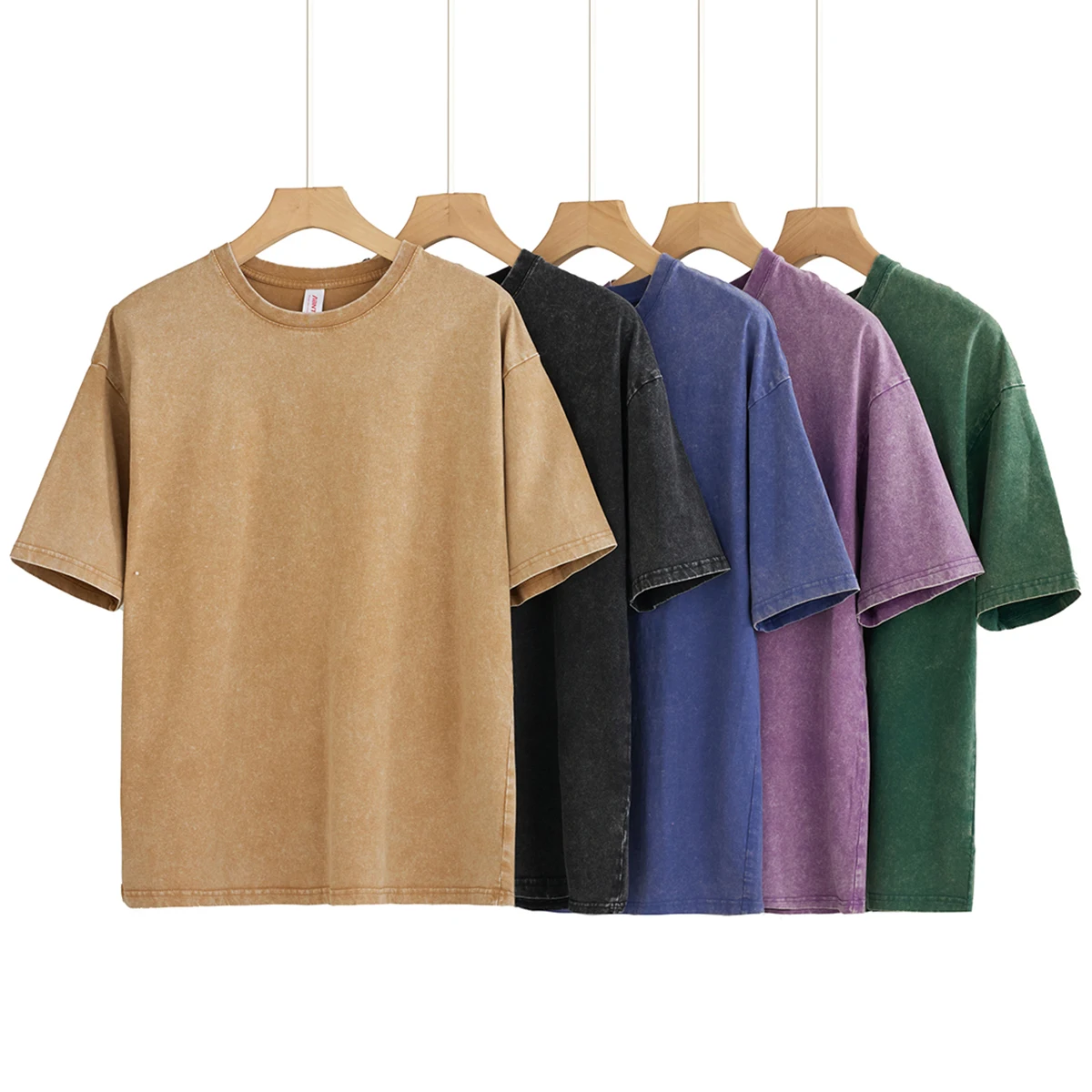 

Men's Retro Short Sleeves Round Neck T-Shirt Summer Spring Classic Pure Cotton Black Green Color Selection