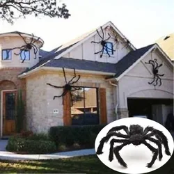 30cm/50cm/75cm/90cm/125cm/150cm/200cm araña negra decoración de Halloween casa embrujada Prop decoración gigante para interiores y exteriores