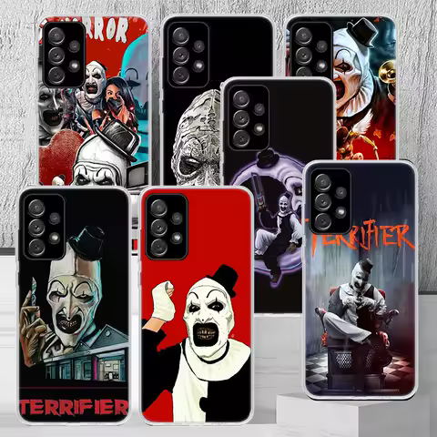 Horror Movie Terrifier Phone Case for Samsung Galaxy A15 A14 A13 A12 A55 A54 A53 A52 A35 A34 A33 A32 A25 A24 A23 A22 A05S A04S A