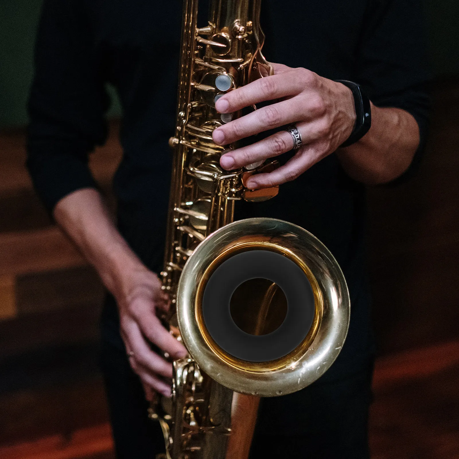 

Профессиональный силиконовый глушитель для альт-саксофона для снижения шума, демпфер для практики с регулировкой звука, эффективное тихое исполнение