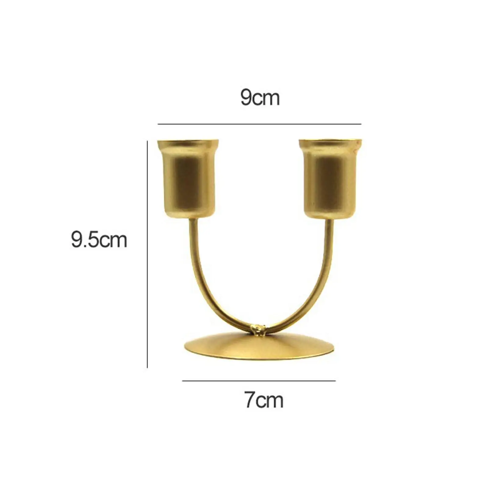 Metal Candle Holder 2 Arm U Shaped Elegant Home Party Candlestick Holder for Party Festival Tabletop Banquet Home Decoration