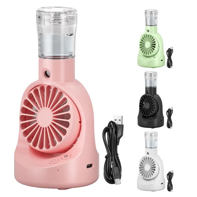 

Misting Fan Portabble Mist Spray USB Fan Humidifier Outdoor Cooling Supplies with Misting Bottle for Living Room Car Traveling