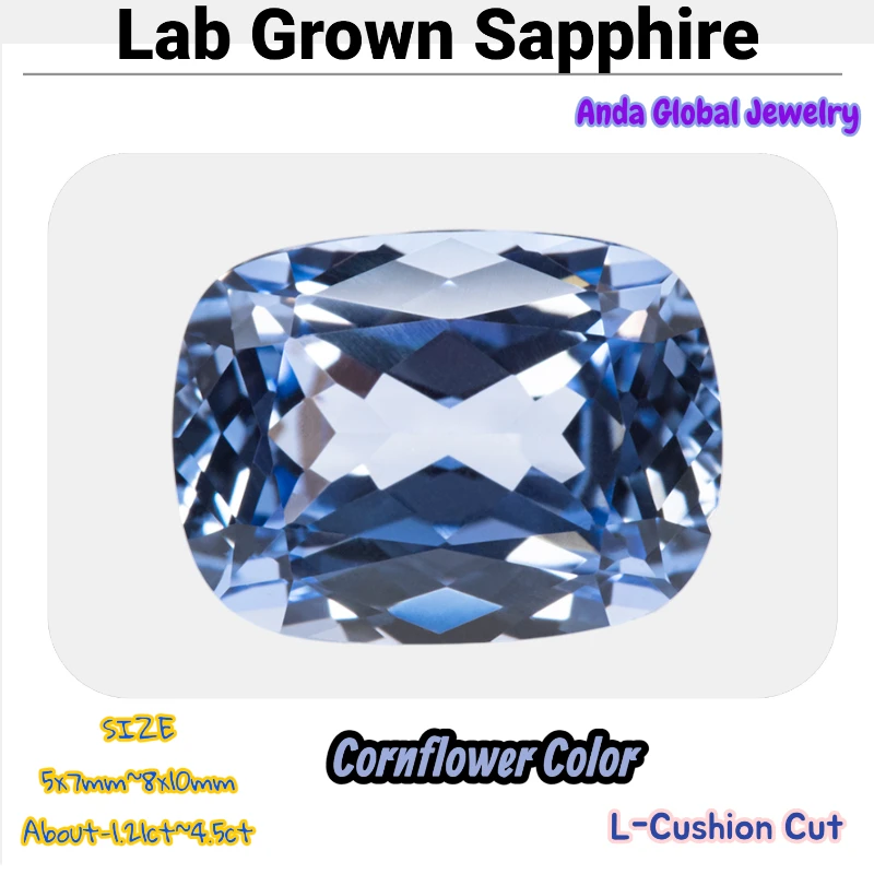 

Выращен в лаборатории сапфир цвета васильки прямоугольная форма подушки VVS1 подвески «сделай сам» для изготовления драгоценностей на выбор сертификат AGL