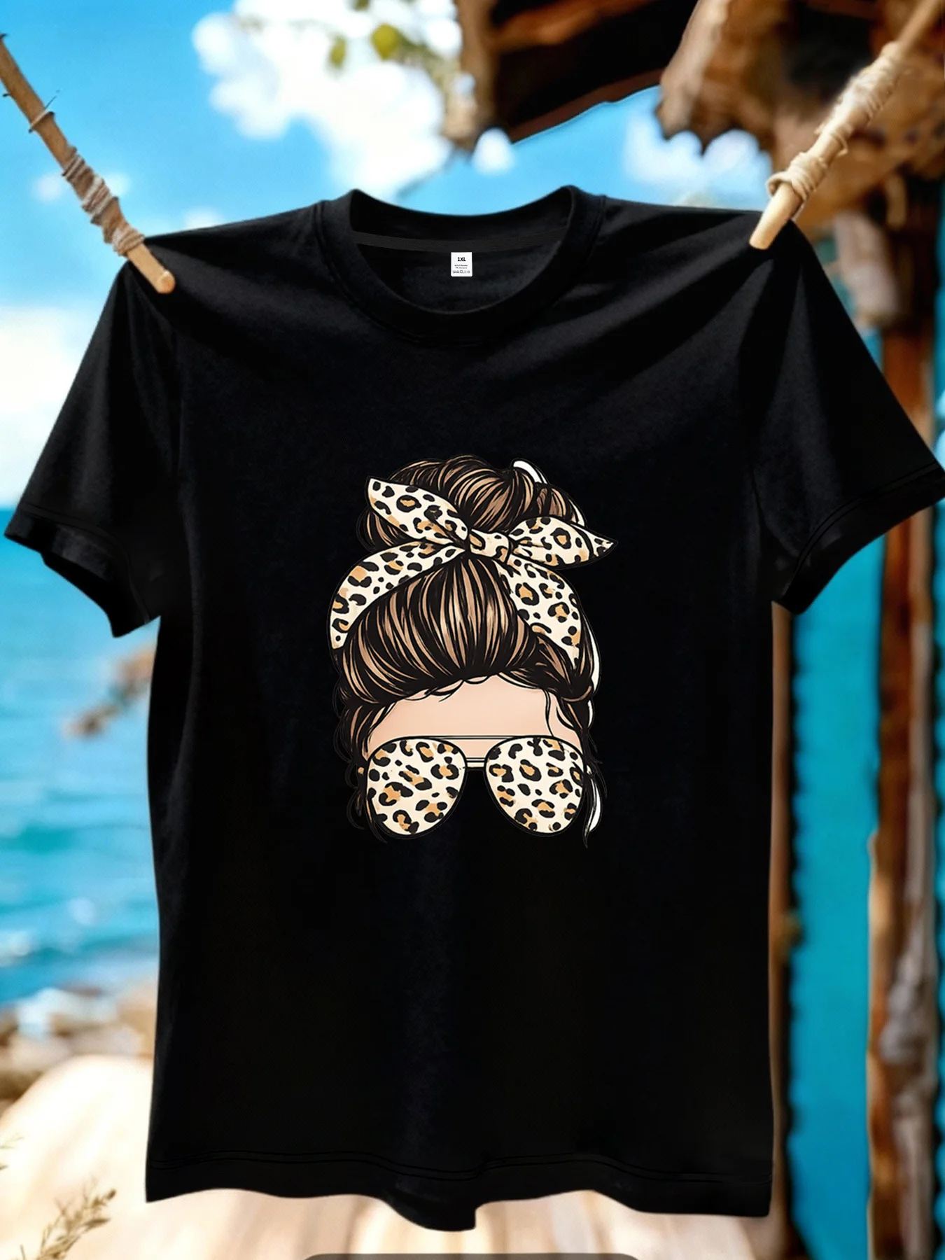 

【YJ01169】Cartoon Head Print Plus Size Women's T-Shirt Summer Casual Short Sleeve Top Fashionable Versatile Clothing
