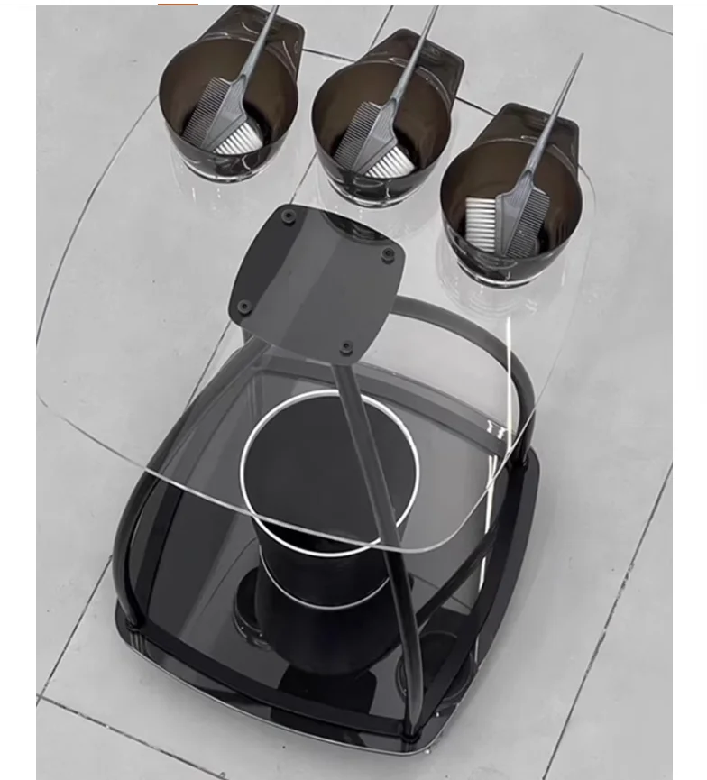 

Barber shop ironing cart tool cart acrylic panel hairdresser locker hairdressing tools storage bar car