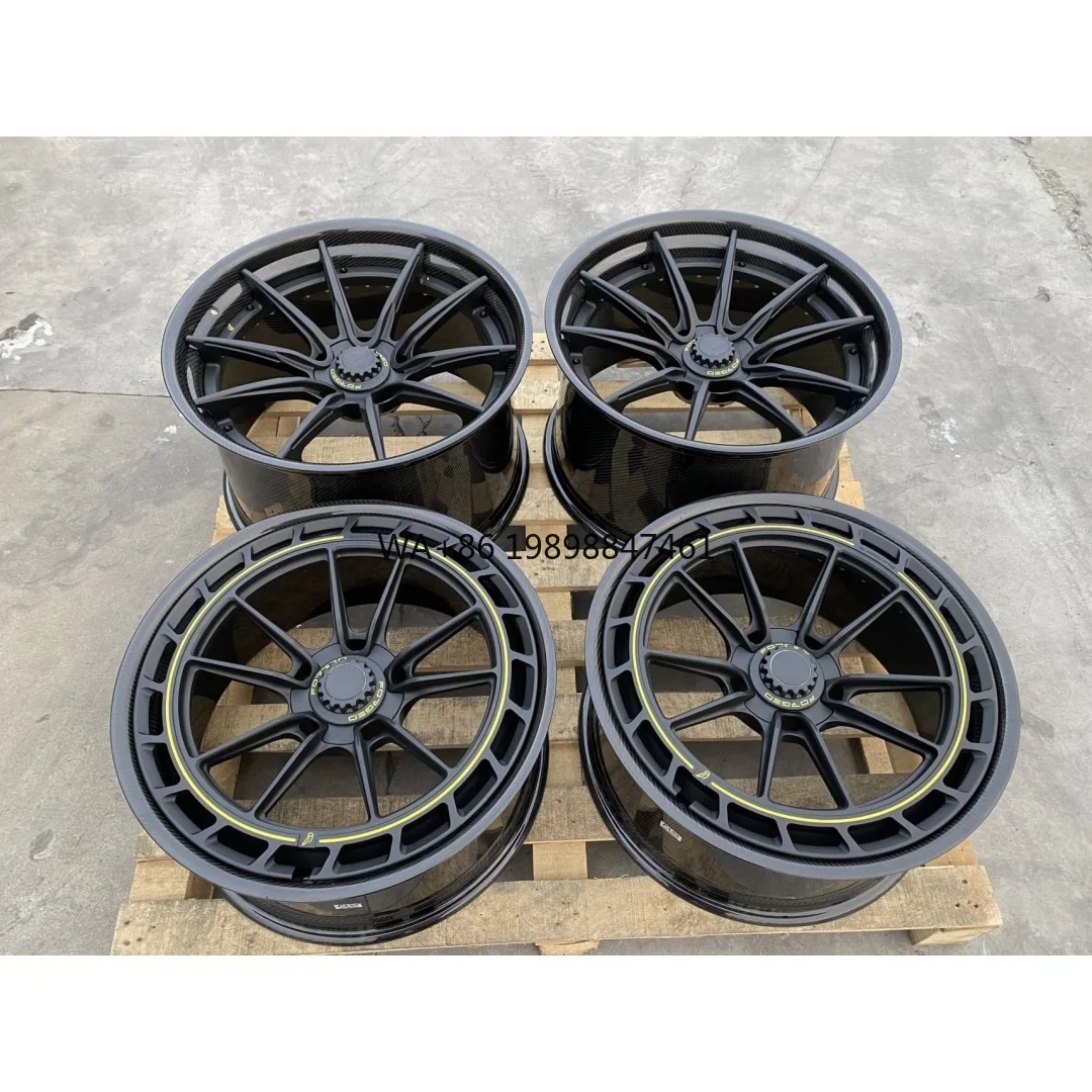 

New Matte Black High-Performance 5*112 PCD 100mm Carbon Fiber Forged Alloy Wheels for Passenger Cars 17-24 Inch