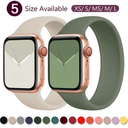 Solo loop Strap for Apple Watch Band 44mm 40mm 45mm 41mm Elastic Silicone bracelet correa iwatch series ultra 2 6 3 SE 7 8 9 10