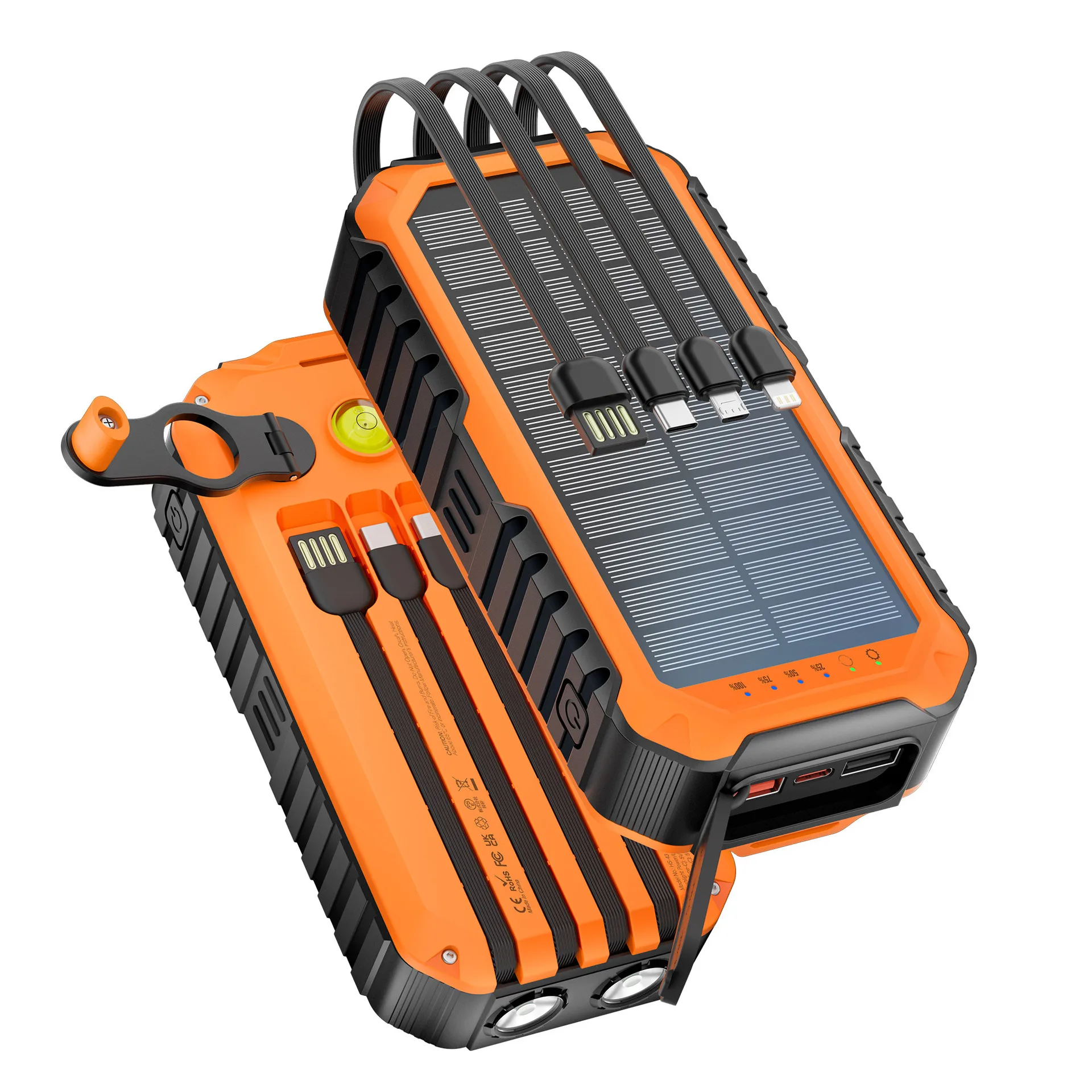 

Солнечный Power Bank с ручным приводом 20000 мАч, водонепроницаемый, с быстрой зарядкой PD20W, внешний аккумулятор для iPhone, Samsung, Huawei