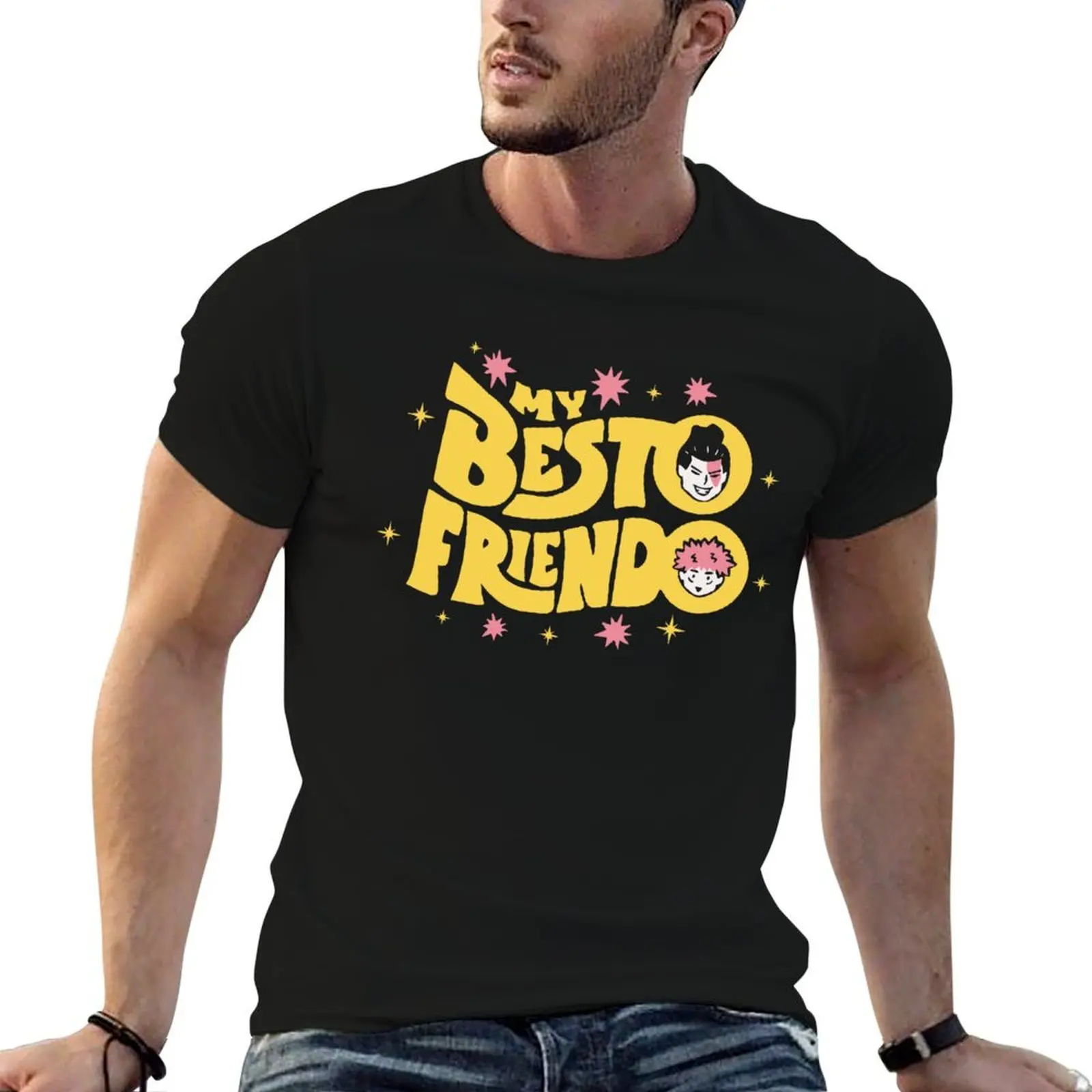 

My Besto Friendo Gojo Geto Satosugu T-Shirt t shirts for man pack cotton funny t shirts man T-Shirt