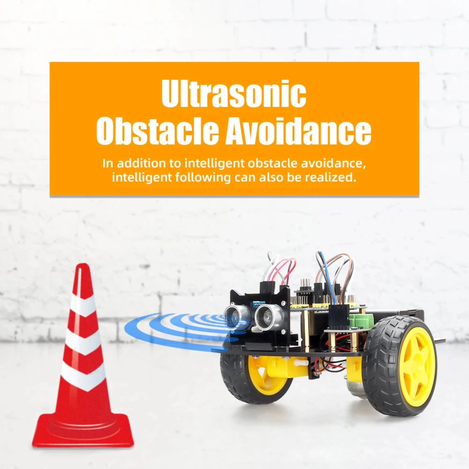 프로그래밍 학습 및 기술 개발을 위한 스마트 스타터 로봇 키트 완전한 키트 자동화 2WD 로봇 키트 알람 자전거 Kerui