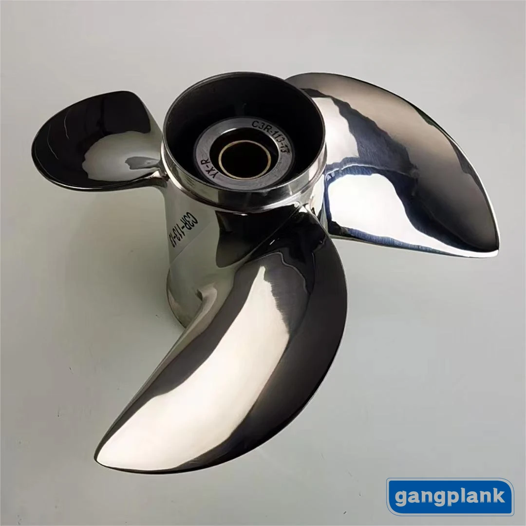 Marine Stainless Steel Propeller for Honda 35-60 HP 11 1/4X13 11 1/4X14 11 5/8X11 3/8X12 1/8X13 11X15 10 1/4X16 13 Tooth/Spline