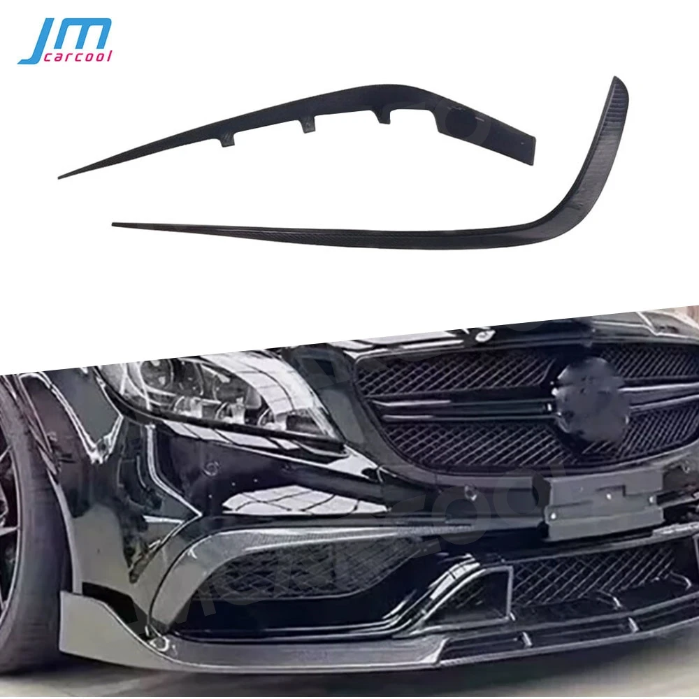 

Front Bumper Fog Lamp Eyebrows Cover for Benz CLS Class W218 CLS63 AMG 2015-2017 Carbon Fiber Front Bumper Fog Lamp Trims FRP