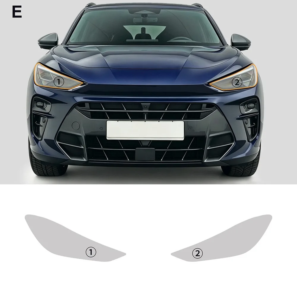 TPU-Autoscheinwerfer-Schutzfolie für Cupra Terramar 24-26 PPF Transparent & Rauchschwarz Kratzfestes Auto-Außenzubehör