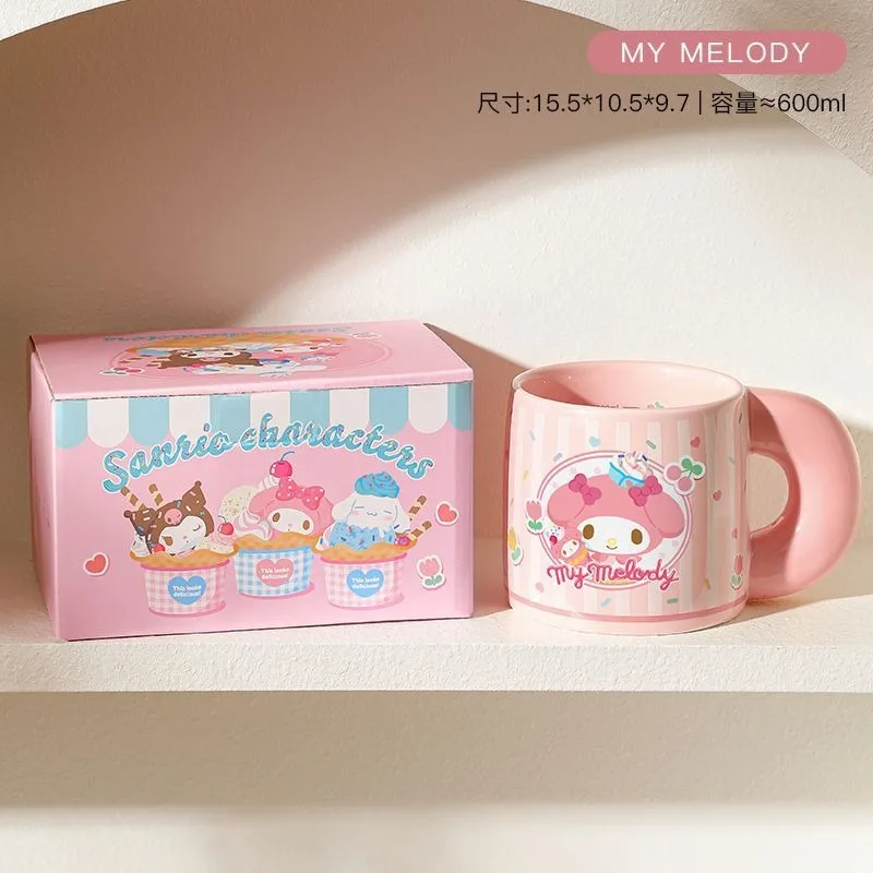 

Sanrio Cinnamoroll My Melody Anime Kawaii Sweet Water Mug Cute Cartoon Ceramic Home Office Coffee Cup Birthday Gifts for Girls