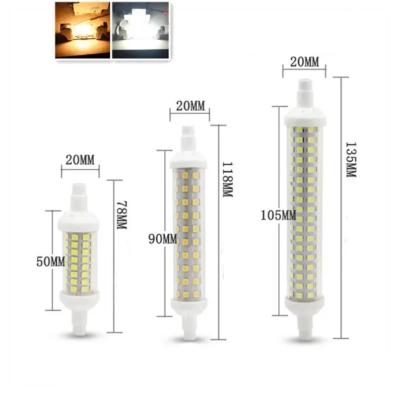 Led corn lamp R7S LED 78 mm 118 mm 135 mm 189 mm dimmable corn horizontal light warm light white LED lamp