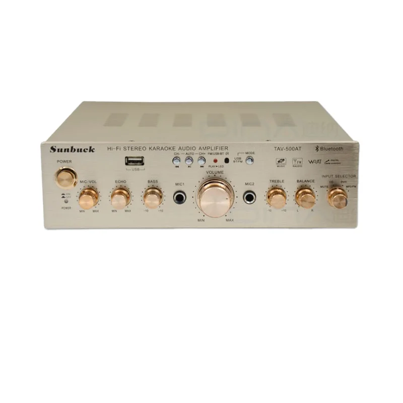 2025 hot sale 220V Amplifier Blueteeth High-power 100W*2 2 Channel Karaoke OK Car Audio Home Theatre System Music Sound Speaker