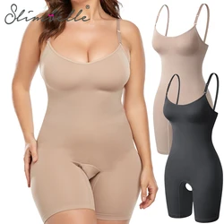 Womens Full Body Shaper Tummy Control Corset Slimming Waist Trainer One-piece Bodysuit Mid Thigh Slimmer Butt Lifter Shapewear