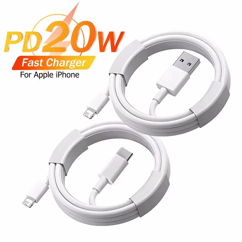 

20W PD Type C Fast Charging Cables For iPhone 14 13 12 11 Pro Max /ipad/ipod Data Line 2M 1M Quick Charge USB C Cable Accessory