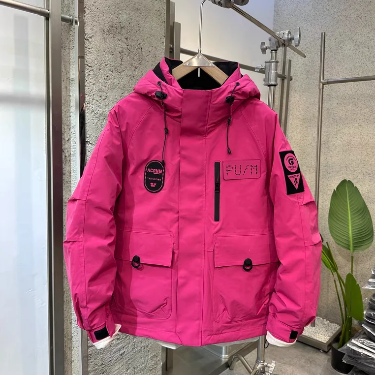 

Модная зимняя утепленная куртка для пар, функциональное пальто с наполнителем из белого утиного пуха, мужская термокуртка для работы