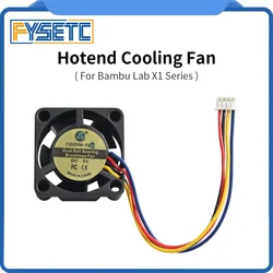 For Bambu Lab X1 Series Hotend Cooling Fan 2510 Dual Ball Bearing Brushless Fan 15000r/min 5V Fans for Bambu X1/X1C 3D Printers