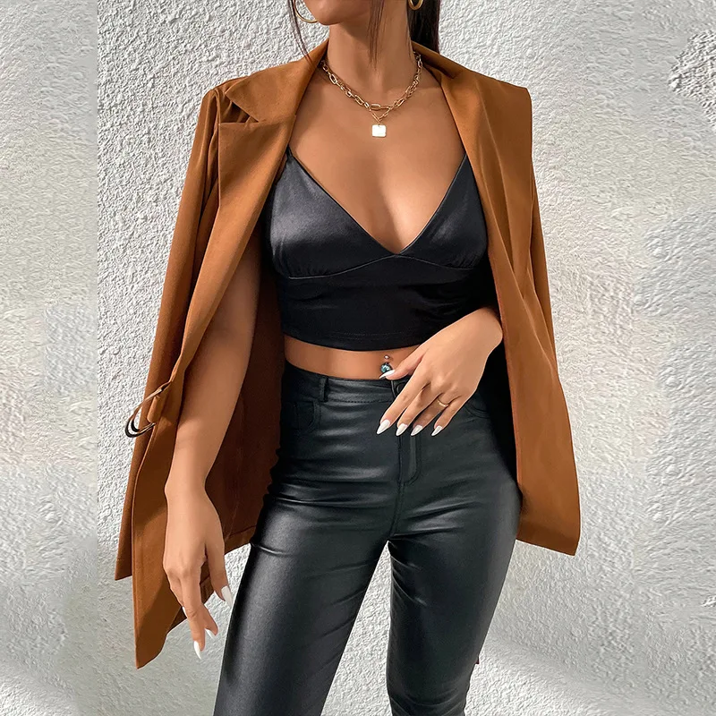 New Women's Fashion Lapel Slim Cardigan Jacket Temperament Versatile Suit