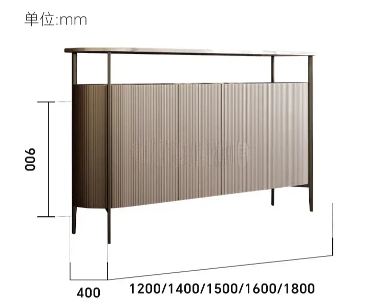 

Итальянский светлый роскошный минималистичный боковой шкаф из каменной плиты