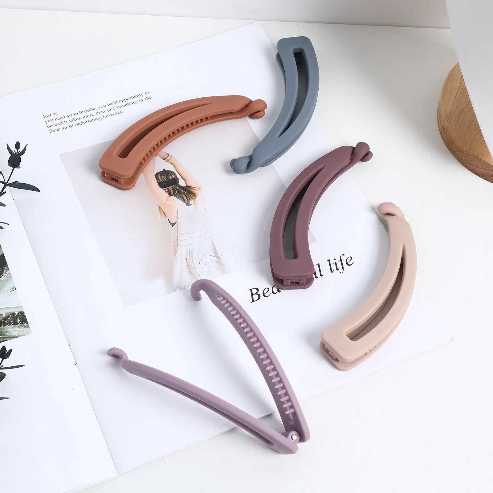 

Набор из 7 заколок-бананов для волос: прочные зажимы для укладки густых, тонких и вьющихся волос, аксессуары для женщин, маленькие заколки-бананы